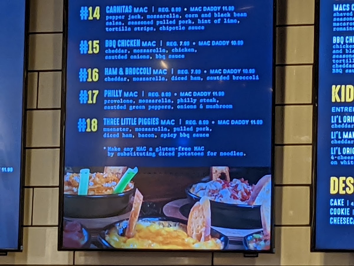 Menu Macs (Macaroni And Cheese Shop) Appleton-3