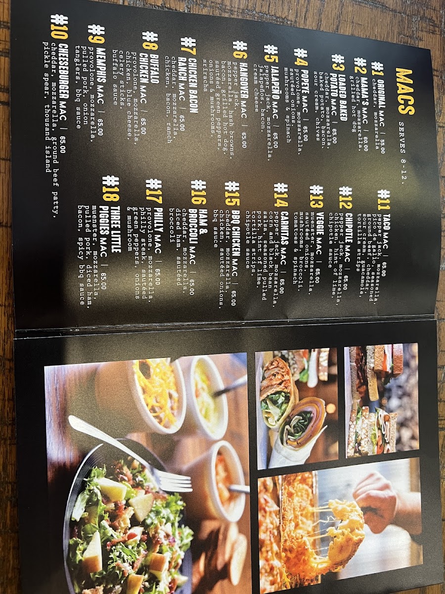 Menu Macs (Macaroni And Cheese Shop) Appleton-4