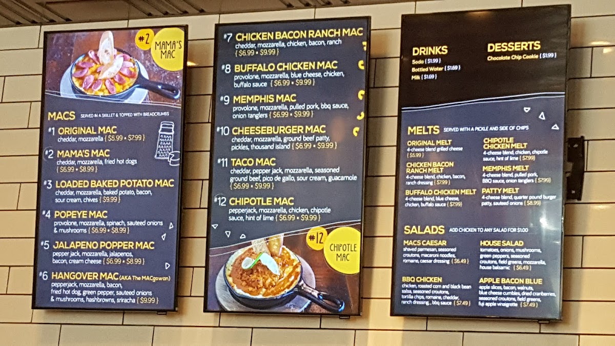Menu Macs (Macaroni And Cheese Shop) Appleton-5